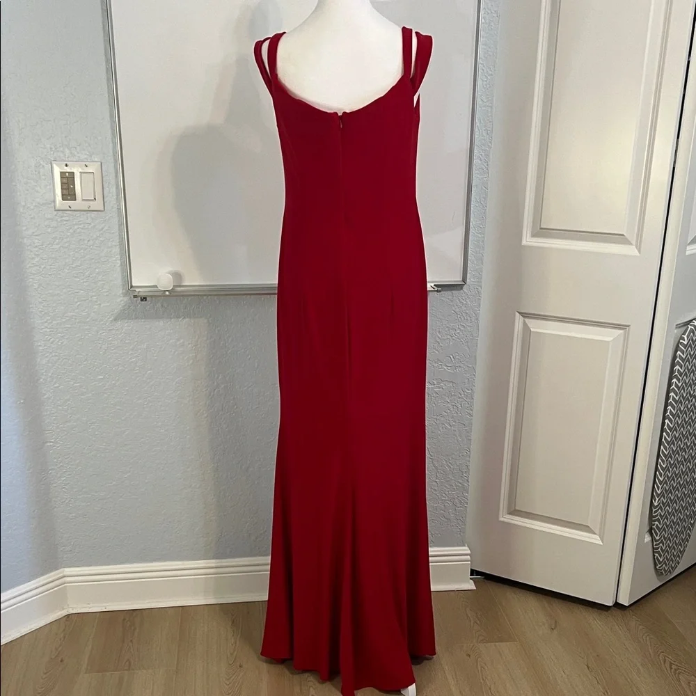 Aqua Red Sleeveless Sweetheart Maxi Dress - Picture 7 of 10